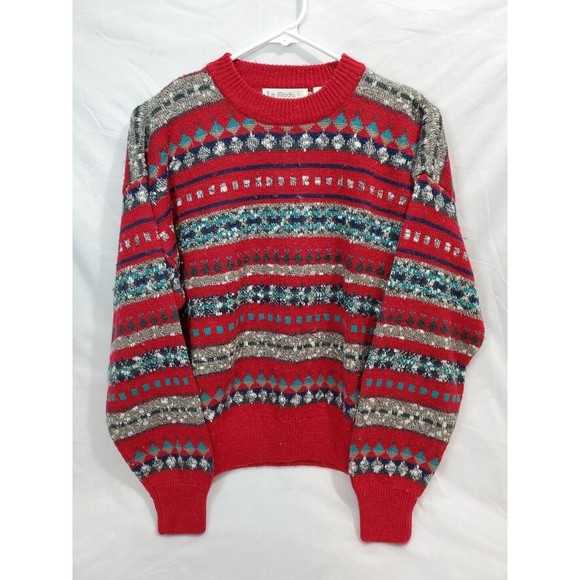 Vintage Le Moda Knitwear Womens Sweater Sz M Wool Blend - Picture 1 of 6